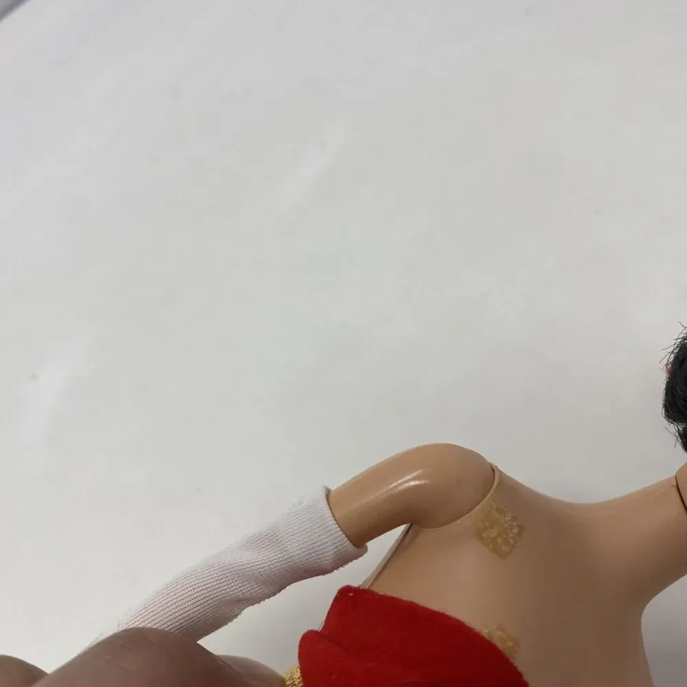Vintage Brunette Barbie Bubble Cut 1958/1993 Reproduction in Red Velvet Outfit